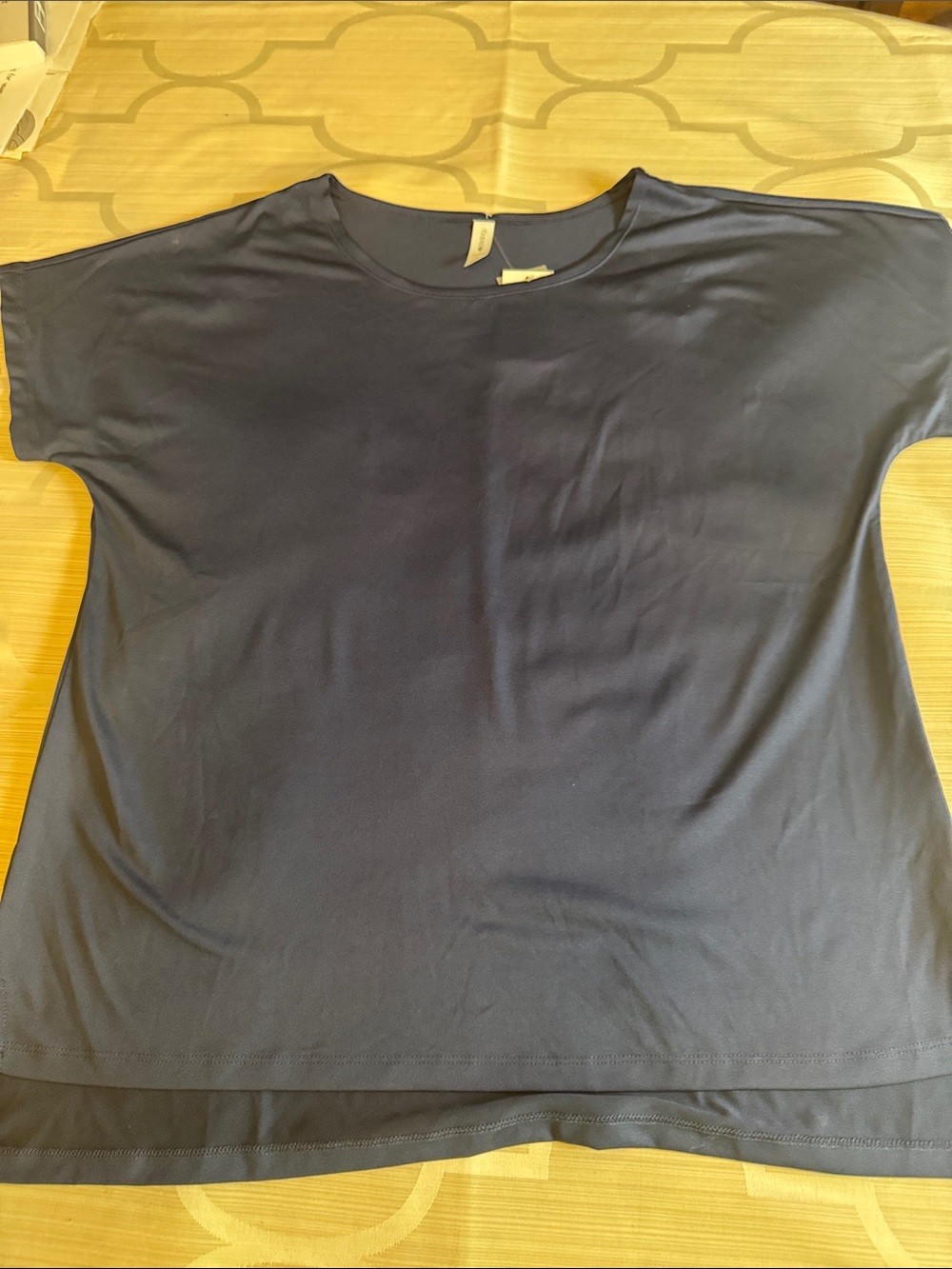 Ideology Navy Scoop Neck Short Sleeve Tee